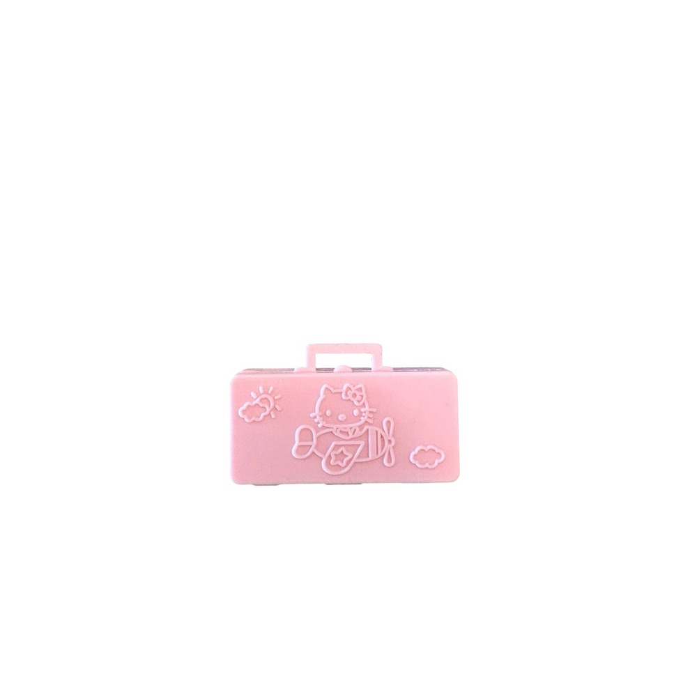 Vintage 1976 Sanrio Hello Kitty Miniature Pink Suitcase Carry Case Travel Box